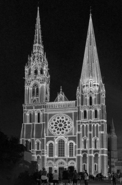 Normandie-Bretagne, Chartres, Lichtshow (Foto: Robert Mrkvicka)