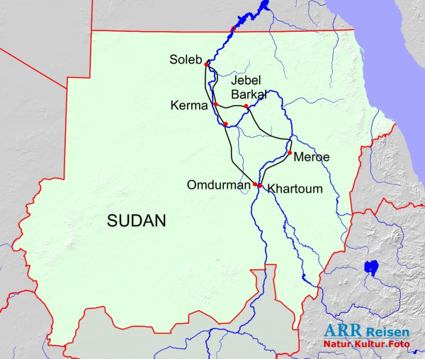Route - ARR Sudan Schwarze Pharaonen