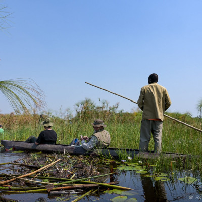 Botswana, Okavango-Delta, Mokoro Einbaum (Foto: Rainer Skrovny, ARR Reisen)