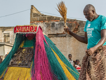 Togo - Benin, Zangbeto Maskentanz (Foto: Anton Schmoll)