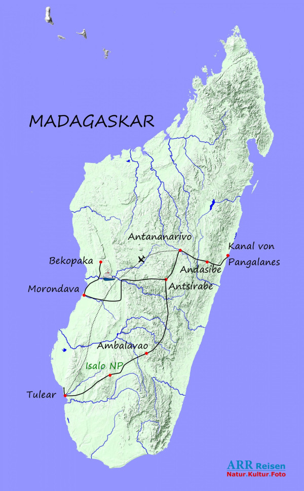 Route - ARR Madagaskar Grosse Erlebnisreise