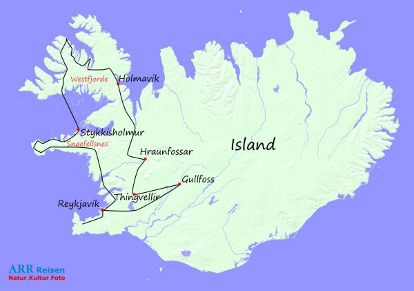 Route ARR Islands Westen 2022