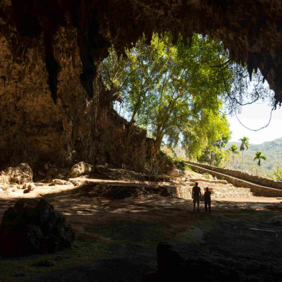 Hobbit Cave or Liang Bua cave, or rats cave, on the island of Flores, West Nusa Tenggara, Indonesia